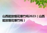 山西能放煙花爆竹嗎2023（山西能放煙花爆竹嗎）