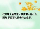 代表軍人的元素（夢見軍人是什么預兆 夢見軍人代表什么意思）