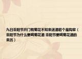 九日重陽節(jié)開門有菊花不知來送酒若個是陶家（重陽節(jié)為什么要喝菊花酒 重陽節(jié)要喝菊花酒的來歷）