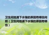 衛(wèi)生間地漏下水慢的原因有哪些問題（衛(wèi)生間地漏下水慢的原因有哪些）