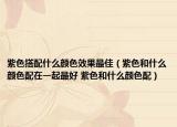 紫色搭配什么顏色效果最佳（紫色和什么顏色配在一起最好 紫色和什么顏色配）