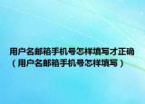 用戶名郵箱手機(jī)號怎樣填寫才正確（用戶名郵箱手機(jī)號怎樣填寫）