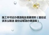施工許可證辦理流程及需要資料（居住證該怎么取消 居住證取消辦理流程）