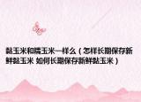 黏玉米和糯玉米一樣么（怎樣長期保存新鮮黏玉米 如何長期保存新鮮黏玉米）