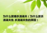 為什么要捕殺清道夫（為什么要?dú)⑶宓婪螋~(yú) 殺清道夫魚(yú)的原因）