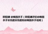 歐陽靖 幼稚園殺手（歐陽靖評價(jià)幼稚園殺手宋岳庭宋岳庭和幼稚園殺手說明）