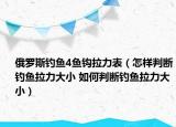 俄羅斯釣魚4魚鉤拉力表（怎樣判斷釣魚拉力大小 如何判斷釣魚拉力大小）