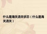 什么是海關(guān)清關(guān)狀態(tài)（什么是海關(guān)清關(guān)）