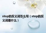 stop的反義詞怎么寫（stop的反義詞是什么）