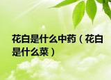 花白是什么中藥（花白是什么菜）