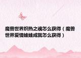 魔獸世界熾熱之魂怎么獲得（魔獸世界愛情娃娃成就怎么獲得）