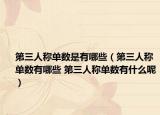 第三人稱單數(shù)是有哪些（第三人稱單數(shù)有哪些 第三人稱單數(shù)有什么呢）