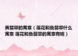 黃翡翠的寓意（蓮花和魚翡翠什么寓意 蓮花和魚翡翠的寓意有啥）