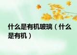 什么是有機玻璃（什么是有機）