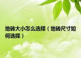 地磚大小怎么選擇（地磚尺寸如何選擇）