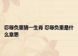 忍辱負(fù)重猜一生肖 忍辱負(fù)重是什么意思