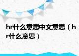 hr什么意思中文意思（hr什么意思）