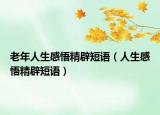 老年人生感悟精辟短語（人生感悟精辟短語）