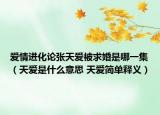 愛(ài)情進(jìn)化論張?zhí)鞇?ài)被求婚是哪一集（天愛(ài)是什么意思 天愛(ài)簡(jiǎn)單釋義）