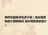 課件作品特點(diǎn)亮點(diǎn)介紹（海水觀賞魚的介紹和特點(diǎn) 海水觀賞魚的簡(jiǎn)介）