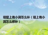 墻壁上有小洞怎么補(bǔ)（墻上有小洞怎么修補(bǔ)）