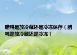 臘鴨是放冷藏還是冷凍保存（臘鴨是放冷藏還是冷凍）