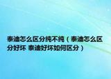 泰迪怎么區(qū)分純不純（泰迪怎么區(qū)分好壞 泰迪好壞如何區(qū)分）