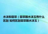 水沫和翡翠（翡翠跟水沫玉有什么區(qū)別 如何區(qū)別翡翠跟水沫玉）