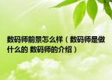 數(shù)碼師前景怎么樣（數(shù)碼師是做什么的 數(shù)碼師的介紹）