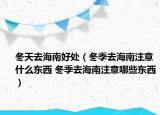 冬天去海南好處（冬季去海南注意什么東西 冬季去海南注意哪些東西）
