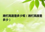 跨欄高度是多少呢（跨欄高度是多少）
