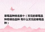 草莓品種排名前十（常見的草莓品種有哪些品種 有什么常見的草莓品種）