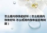怎么看內存條的好壞（怎么檢測內存條好壞 怎么檢測內存條是否有問題）