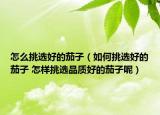 怎么挑選好的茄子（如何挑選好的茄子 怎樣挑選品質(zhì)好的茄子呢）
