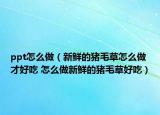 ppt怎么做（新鮮的豬毛草怎么做才好吃 怎么做新鮮的豬毛草好吃）