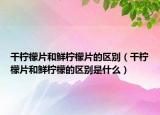 干檸檬片和鮮檸檬片的區(qū)別（干檸檬片和鮮檸檬的區(qū)別是什么）