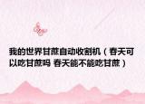 我的世界甘蔗自動收割機（春天可以吃甘蔗嗎 春天能不能吃甘蔗）