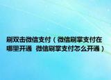 刷雙擊微信支付（微信刷掌支付在哪里開通  微信刷掌支付怎么開通）