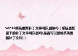 win10系統(tǒng)更新補(bǔ)丁文件可以刪除嗎（系統(tǒng)更新留下的補(bǔ)丁文件可以刪嗎(是否可以刪除系統(tǒng)更新補(bǔ)丁文件)）