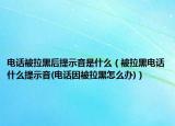 電話被拉黑后提示音是什么（被拉黑電話什么提示音(電話因被拉黑怎么辦)）