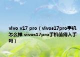 vivo v17 pro（vivos17pro手機(jī)怎么樣 vivos17pro手機(jī)值得入手嗎）