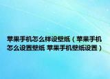 蘋果手機(jī)怎么樣設(shè)壁紙（蘋果手機(jī)怎么設(shè)置壁紙 蘋果手機(jī)壁紙?jiān)O(shè)置）