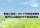 蘋(píng)果17系統(tǒng)（iOS 17升級(jí)名單曝光  老iPhone因舊芯片不兼容新系統(tǒng)）