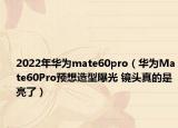 2022年華為mate60pro（華為Mate60Pro預(yù)想造型曝光 鏡頭真的是亮了）