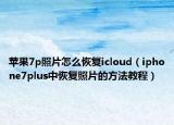 蘋果7p照片怎么恢復icloud（iphone7plus中恢復照片的方法教程）