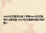 ios14正式版怎么樣（蘋果ios14正式版有什么新功能 ios14正式版新功能介紹步驟）