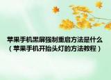 蘋果手機(jī)黑屏強(qiáng)制重啟方法是什么（蘋果手機(jī)開抬頭燈的方法教程）