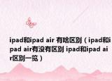 ipad和ipad air 有啥區(qū)別（ipad和ipad air有沒有區(qū)別 ipad和ipad air區(qū)別一覽）