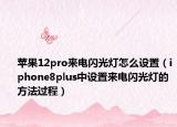 蘋果12pro來(lái)電閃光燈怎么設(shè)置（iphone8plus中設(shè)置來(lái)電閃光燈的方法過(guò)程）