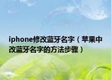 iphone修改藍(lán)牙名字（蘋果中改藍(lán)牙名字的方法步驟）